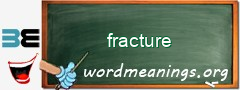 WordMeaning blackboard for fracture
